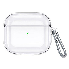 Чохол Usams US-BH740 Silicon для Apple AirPods 3 Transparent Black (BH740AP02)