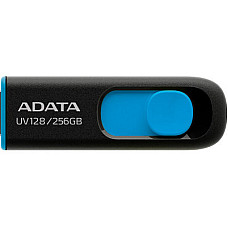 USB флеш накопичувач ADATA 256GB UV128 Black/Blue USB 3.2 (AUV128-256G-RBE)