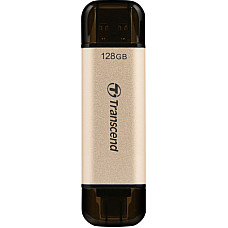USB флеш накопичувач Transcend 128GB JetFlash 930 Gold-Black USB 3.2/Type-C (TS128GJF930C)
