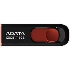 USB флеш накопичувач ADATA 16Gb C008 Black/Red USB 2.0 (AC008-16G-RKD)