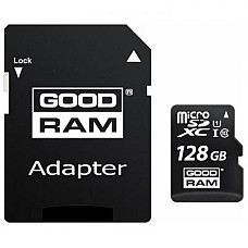 Карта пам`яті MicroSDXC 128GB UHS-I Class 10 Goodram + SD-adapter (M1AA-1280R12)