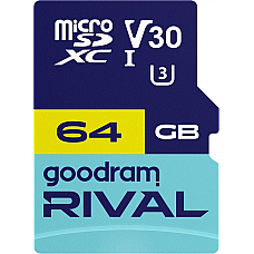 Карта пам`яті MicroSDXC 64GB UHS-I/U3 Class 10 Goodram + SD-adapter R100/W70MB/s + SD-adapter (GGSM3AA-0640R12)