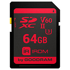 Memory card SD 64Gb GoodRAM IRDM SDXC V60 UHS-II U3 Retail (IR-S6B0-0640R11)