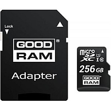 Карта пам`яті MicroSDXC 256GB UHS-I Class 10 Goodram + SD-adapter (M1AA-2560R12)