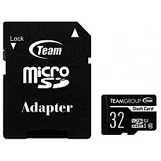 Карта пам'яті TEAM Dash Micro 32GB SDHC UHS-I U1 C10 RETAIL W/1Adapter (TDUSDH32GUHS03)