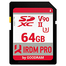 Memory card SD 64Gb GoodRAM IRDM PRO SDXC V90 UHS-II U3 Retail (IRP-S9B0-0640R11)