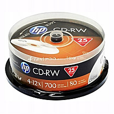 Диск CD HP CD-RW80 700MB 4X-12X Spindle 25шт (69313/CWE00019-3)
