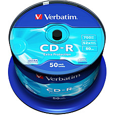 Диск CD Verbatim CD-R 700Mb 52x Cake box 50 Extra (43351)