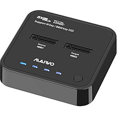 Док-станція для накопичувачів Maiwo 2*NVMe M.2 SSD Key M/B+M USB 3.1 Gen2 Type-C (K3016P)