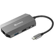Док-станція Sandberg USB-C 100W 6in1 (136-33)