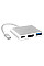 Док-станція USB3.1 Type-C --> HDMI/USB3.0/Type-C (F), кабель 0.1м, OEM (S0733)