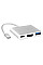 Док-станція USB3.1 Type-C --> HDMI/USB3.0/Type-C (F), кабель 0.1м, OEM (S0733) (1622455)