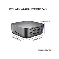 Док-станція USB3.1 Type-C --> HDMI/USB 3.1x3/Type-Cx4/DPx2/RJ45 280W G6 Thunderbolt чорна HP (AW5M5UT)