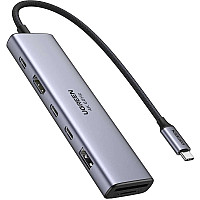 Док-станція USB3.2 Type-C --> HDMI 4K60Hz/2хUSB 3.0/2xUSB-C/SD/TF PD 100 Вт CM511 Ugreen (45521)