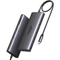 Док-станція USB3.2 Type-C --> HDMIx2,8K30Hz/4K60Hz/3xUSB-A/2xUSB-C 3.2/ RJ45/SD/TF/PD 100W CM639 (15534)