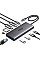 Док-станція USB3.2 Type-C --> HDMIx2,8K30Hz/4K60Hz/3xUSB-A/2xUSB-C 3.2/ RJ45/SD/TF/PD 100W CM639 (15534)