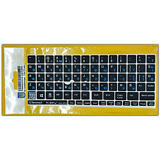 Наклейка на клавіатуру BestKey непрозора чорна, 76, синій (BKU13BLU/013)