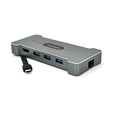 Хаб-конвертор VEGGIEG TC06 Type-C (тато) на Type-C (мама) + USB3.0 * 3 (мама) + HDMI (мама), Silver, Box (1585500)