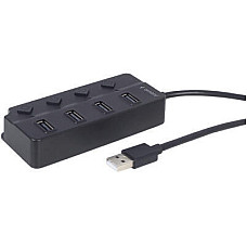 USB-хаб Gembird 4 ports (UHB-U2P4P-01) з вимикачами