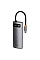 Адаптер Хаб Baseus Metal Gleam Series 5-in-1 Multifunctional Type-C HUB Docking Station Gray 30Hz Version（Type-C to HDMI*1+USB3.0*3+PD*1) (WKWG020013) (1821038)