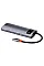 Адаптер Хаб Baseus Metal Gleam Series 5-in-1 Multifunctional Type-C HUB Docking Station Gray 30Hz Version（Type-C to HDMI*1+USB3.0*3+PD*1) (WKWG020013) (1821038)