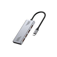 Концентратор Gembird USB-C 4-in-1 4xUSB 3.2 silver (UHB-CM-U310-A4-01)