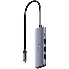 Концентратор Cudy USB-C 5-in-1 1xHDMI 4K + 1xUSB-C PD100W + 1xUSB 3.0 5Gbps + 2xUSB 2.0 (UH405)