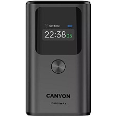 Батарея універсальна Canyon 10000mAh OnPower 130 TFT PD/30W Dark Grey (CNS-CPB130DG)