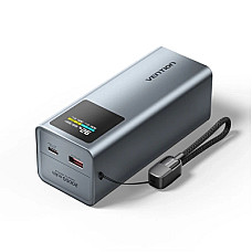 Батарея універсальна VENTION 20000mAh 100W PD/3.0, UFCS, QC/3.0, TFT Display, gray (FKCH0)
