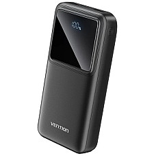 Батарея універсальна Vention 20000mAh 22.5W 3A, PD, QC/3.0, LED Display, Black (FHLB0)