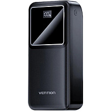 Батарея універсальна Vention 30000mAh 22.5W 3A, PD, QC/3.0, LED Display, Black (FHMB0)