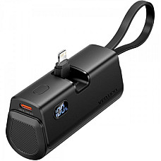 Батарея універсальна Vention 4800mAh 22,5W PD, USB-C In/Out, LED display, with built-in Lightning ca