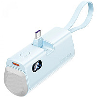 Батарея універсальна Vention 4800mAh 22,5W PD, USB-C In/Out, LED display, with built-in USB-C cable