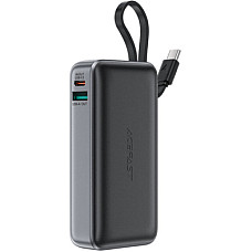 Батарея універсальна Acefast 10000mAh 30W PD, USB-C witch cable, USB-A, Li-Pol, M7 Black (6974316283