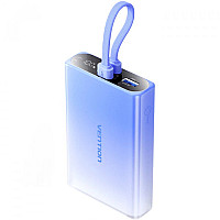 Батарея універсальна Vention 10000mAh 22,5W PD, USB-A, USB-C In/Out, Lightning In/Out, LED display,