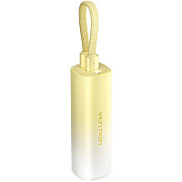 Батарея універсальна Vention 5000mAh 20W PD, USB-C In/Out, Lightning In/Out, with cable, Gradient Ye