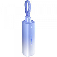 Батарея універсальна Vention 5000mAh 20W PD, USB-C In/Out, Lightning In/Out, with cable, Gradient Bl