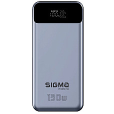 Батарея універсальна Sigma X-power SI30A7QLX 30000mAh, PD/130W, LED, cable 100w, silver (48277984791