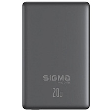 Батарея універсальна Sigma X-power SI10A7QL-MAG grey 10000mAh, Magnetic wireless 15W, PD+QC, 20W max
