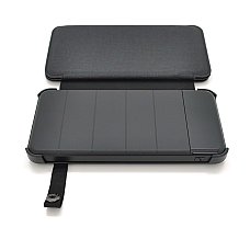 Power bank 12000 mAh Solar Input:5V/1A(microUSB) Output:5V/21А(2хUSB) rubberized case Black BOX (1782464)