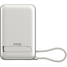 Батарея універсальна Sigma X-power SI10A8QL-MAG silver 10000mAh, Magnetic wireless 15W, charge iWatc