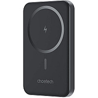 УМБ Choetech Magnetic Wireless 5000mAh 20W PD Qi-15W USB-C In/Out, тонкий, Black (B709-CCBK)