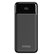 Батарея універсальна Sigma X-power SI20A4QL 20000mAh, PD/20W, QC/22.5W, LED, cable 20w, black (48277