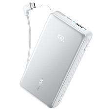 Батарея універсальна Anker 20000mAh 22.5W Built-In USB-C Cable White (A110EH21)