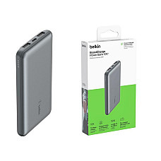 Акумулятор портативний літій-іонний Power Bank Belkin 10000мА·год, 15Вт, 2хUSB-A/USB-C, cірий (BPB011BTGY) (1778790)