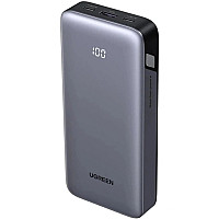 УМБ Ugreen 20000mAh 30W PD/QC, USB-A, 2xUSB-С (PB532) Gray (55989B)