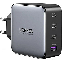 Зарядний пристрій Ugreen 4xUSB 100W (3xUSB-C+USB-A) Gan Tech Fast GAN Charger black CD226 (40747)