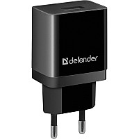 Зарядний пристрій Defender EPA-10 black, 1xUSB, 5V / 2.1A (83572)