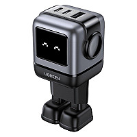 Зарядний пристрій Ugreen 1xUSB + 2xUSB-C 65W GaN CD361 gray (25685B)