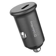 Автомобільний зарядний пристрій ColorWay (1USBx3A, 20W) Power Delivery Port Gray (CW-CHA028PD-GR)